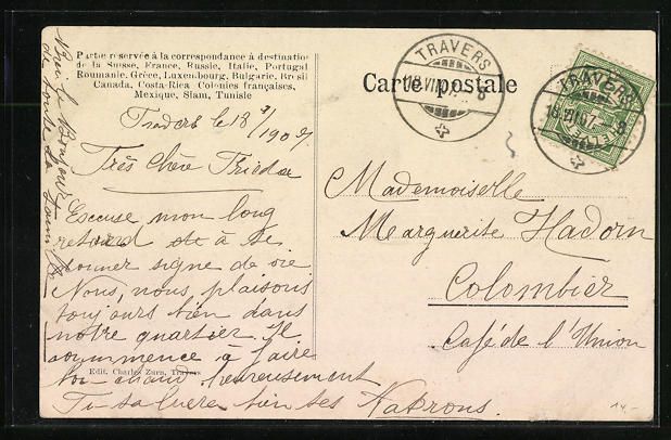 Cartes postales: AK Travers, Le Pont, 1907 – D'occasion à Berlin par bartko-reher 1