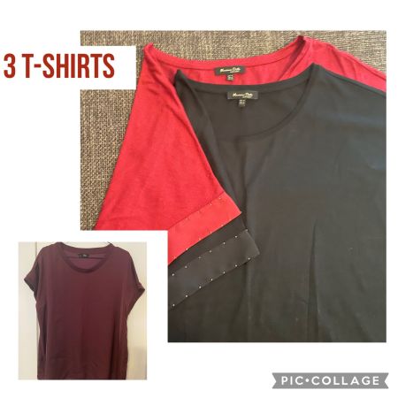 NEU*** MASSIMO DUTTI 3 x Damen Shirts Grösse M schwarz rot