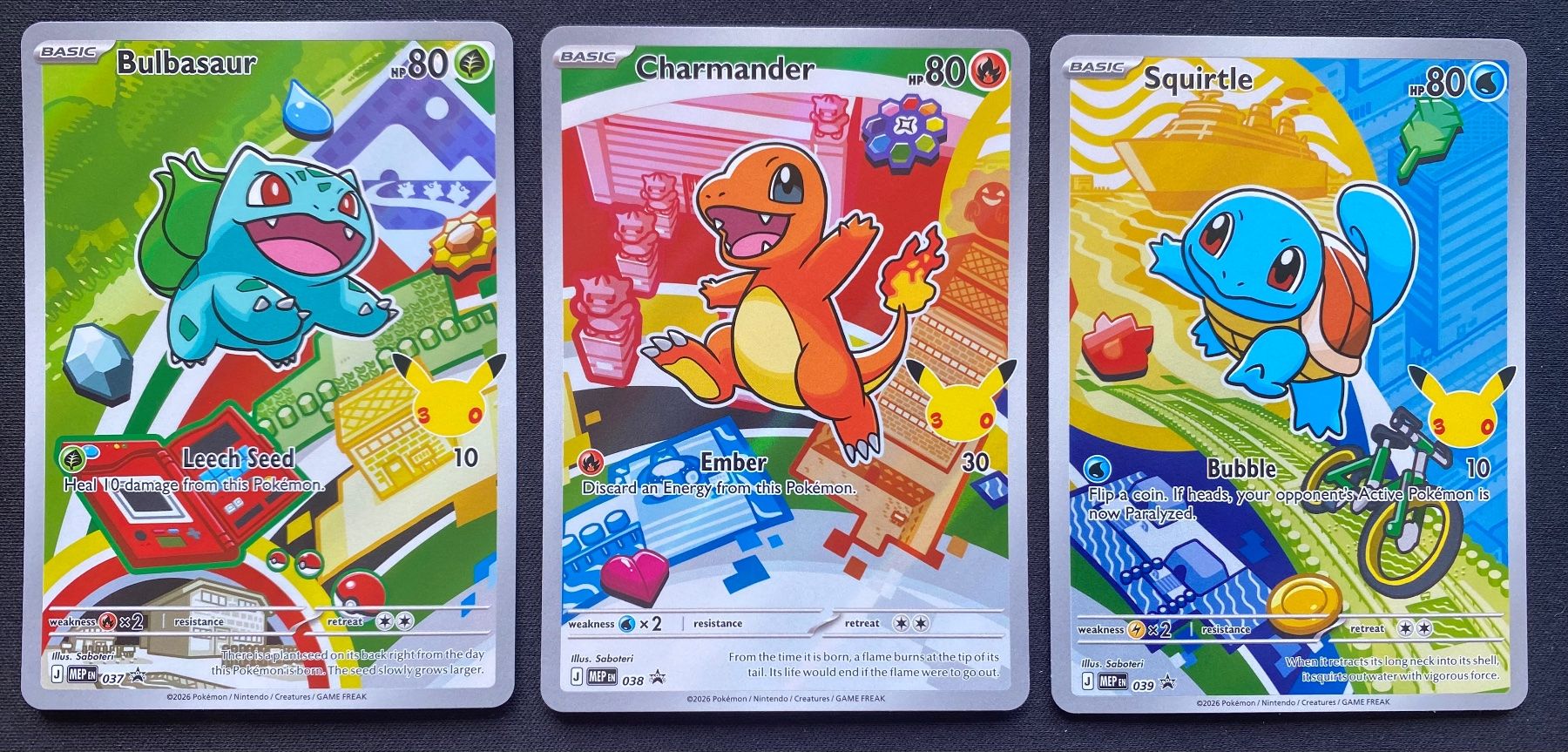 Pokémon Cartes à collectionner: Pokemon Set 1st Generation Kanto Starters EN – D'occasion à Lugano par VlaseCard 1