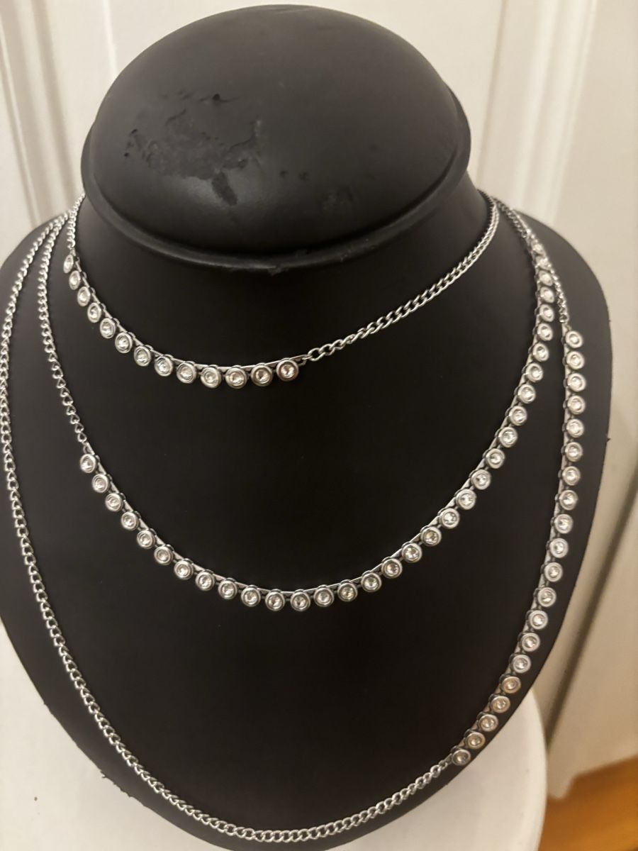 Ketten: Magnifique collier Swatch multi-rangs strass  – Neu (gemäss Beschreibung) aus Genève von ati_tj8f 6