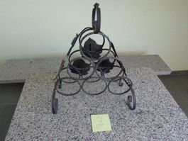 Vintage Weingestell / Weinhalter Schmiedeeisen 3