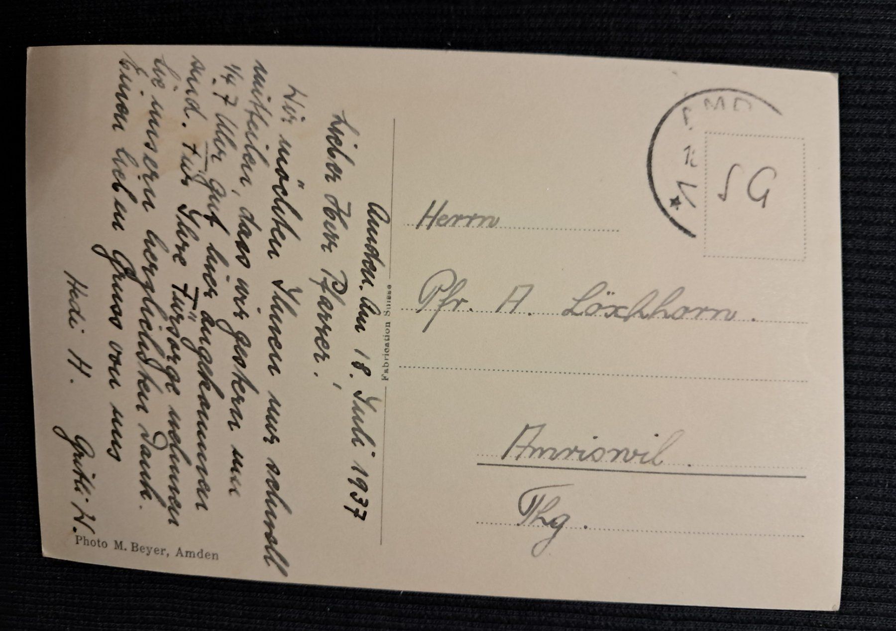Ansichtskarten: BIENENHEIM - AMDEN 1937 – Gebraucht aus Ponto Valentino von giorgia06 1
