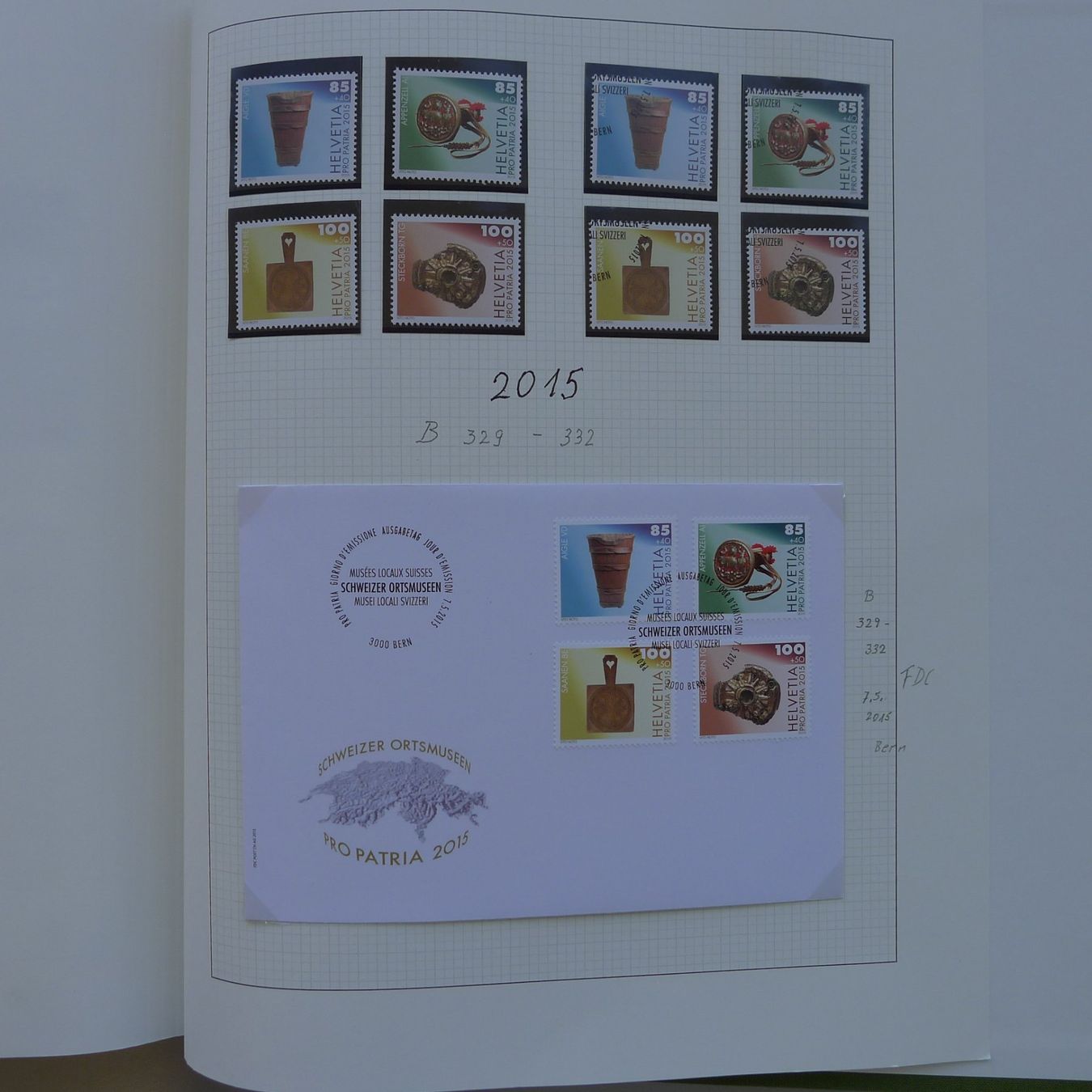 Tutti i francobolli: 1938-2015, grosse Sammlung Pro Patria in 2 Alben. – Usato da Sursee venduto da Luzernerraute 9