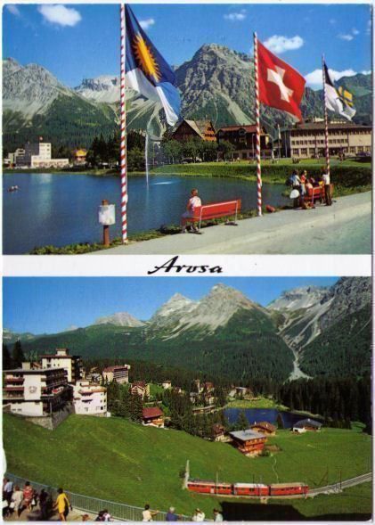 Cartoline postali: Arosa - 2 Bild AK – Usato da Binningen venduto da Mountainrider