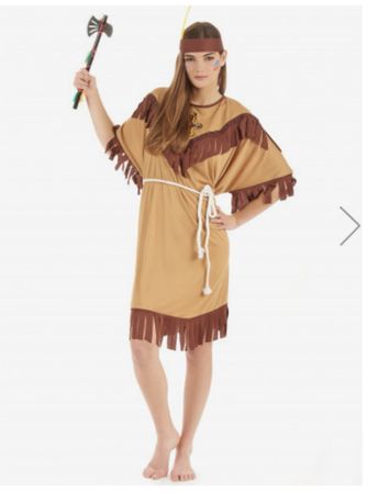 Indianer Kostüm Kleid Fasnacht Karneval Grösse S/M Top!
