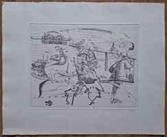 André Thomkins "Olten Net Lo - Figuren"; Radierung 1982 Top