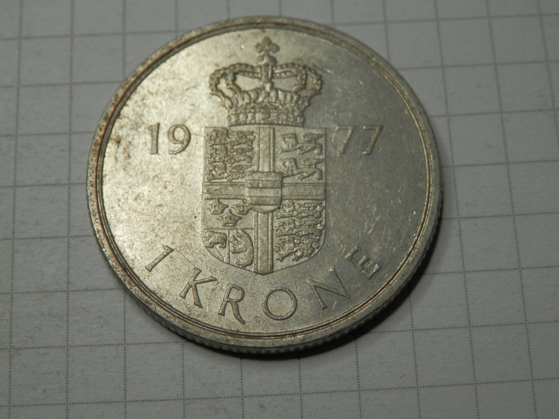 Tutti le monete: Dänemark  1 Krone, 1977 – Usato da Weiach venduto da weiach81 1