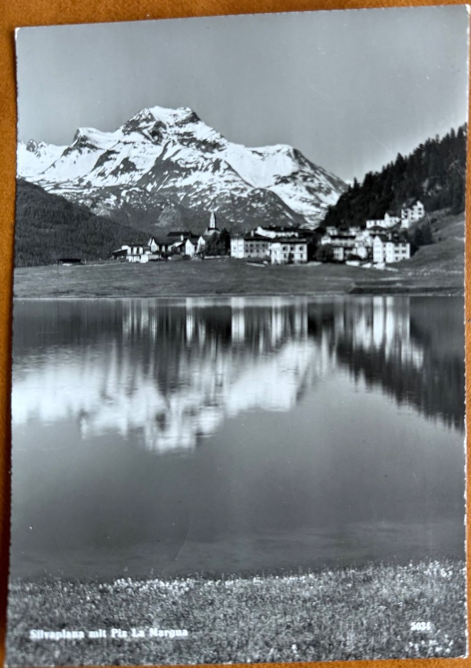 Ansichtskarten: Silvaplana mit Piz La Margna 1954 – Gebraucht aus Lutry von Ediego
