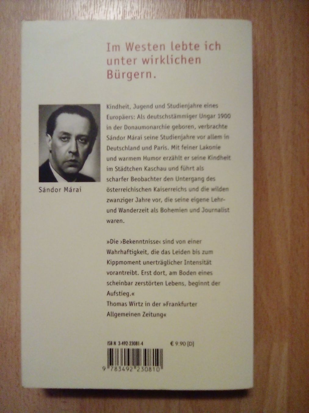 Libri: Bekenntnisse eines Bürgers Sàndor Màrai – Nuovo (secondo la descrizione) da Winterthur venduto da Colonica 1