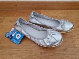 Neu Melania Ballerinas Silber Grösse 36
