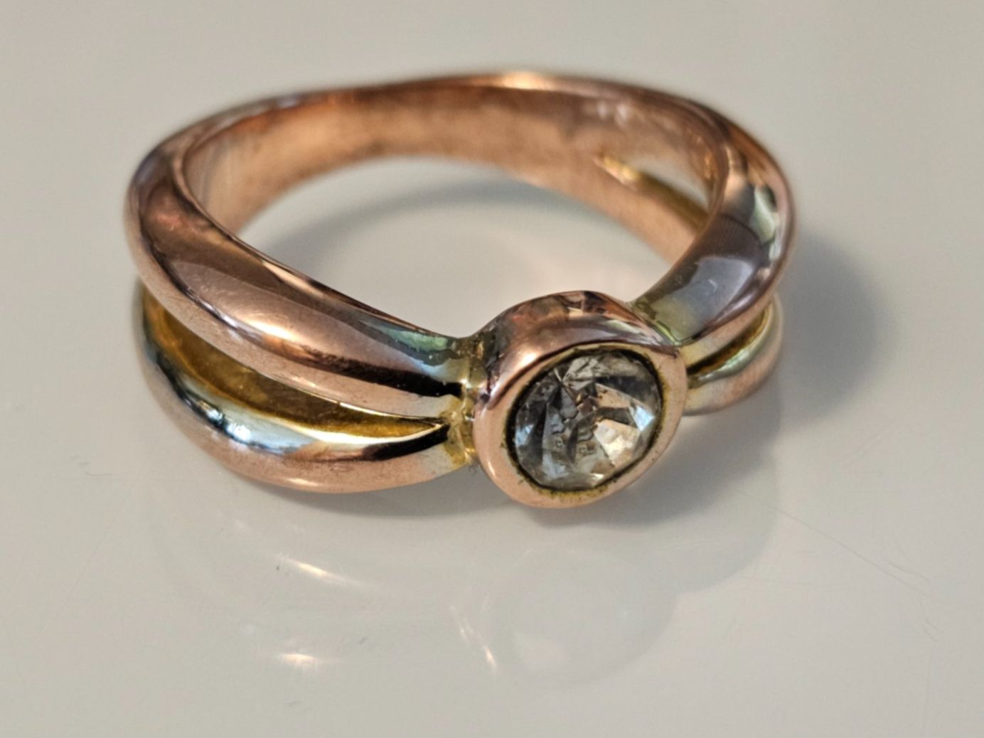 Anelli: AKTION Gelb gold Ring massiv Stein Geschenk Modeschmuck 4.17 – Nuovo (secondo la descrizione) da Riedt b. Erlen venduto da Gottestraene 1