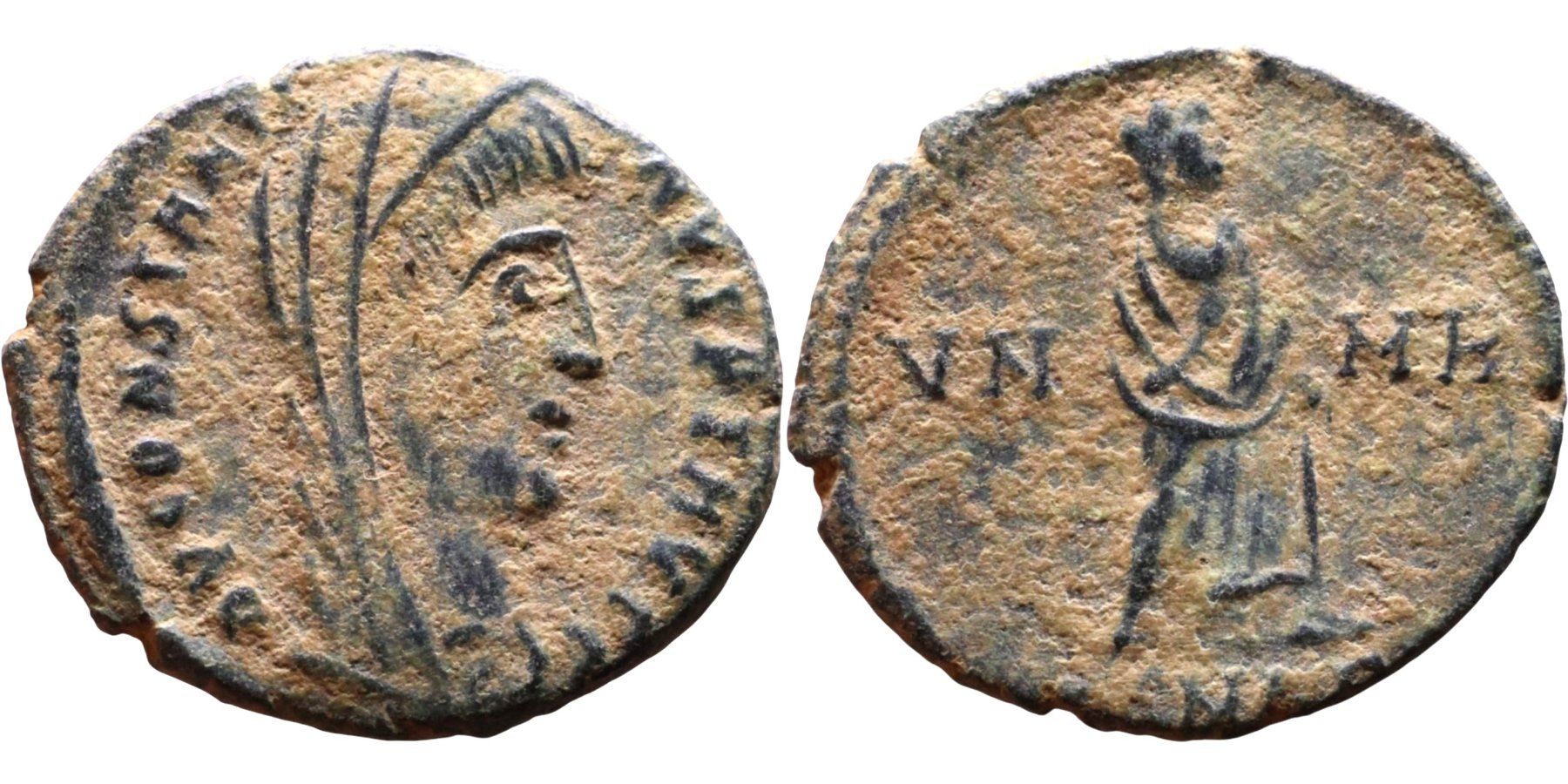 Tutti le monete: DIVUS CONSTANTINE I bronze nummus (337-340 AD) – Usato da La Sarraz venduto da classicworldcoins