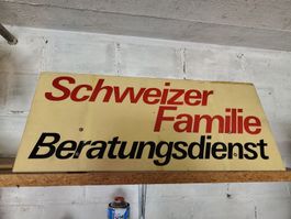 Werbeschild Schweizer Familie Beratungsdienst gebraucht