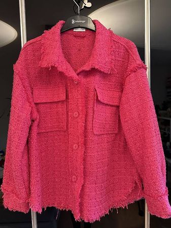 MRS & HUGS Bouclé-Overjacket/Blazer, Grösse S, PINK