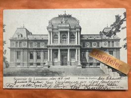Alte Ansichtskarte Lausanne Justizpalast,1902, guter Zustand