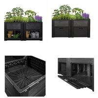 Garten Hochbeet 400 Liter, mit Staufächer