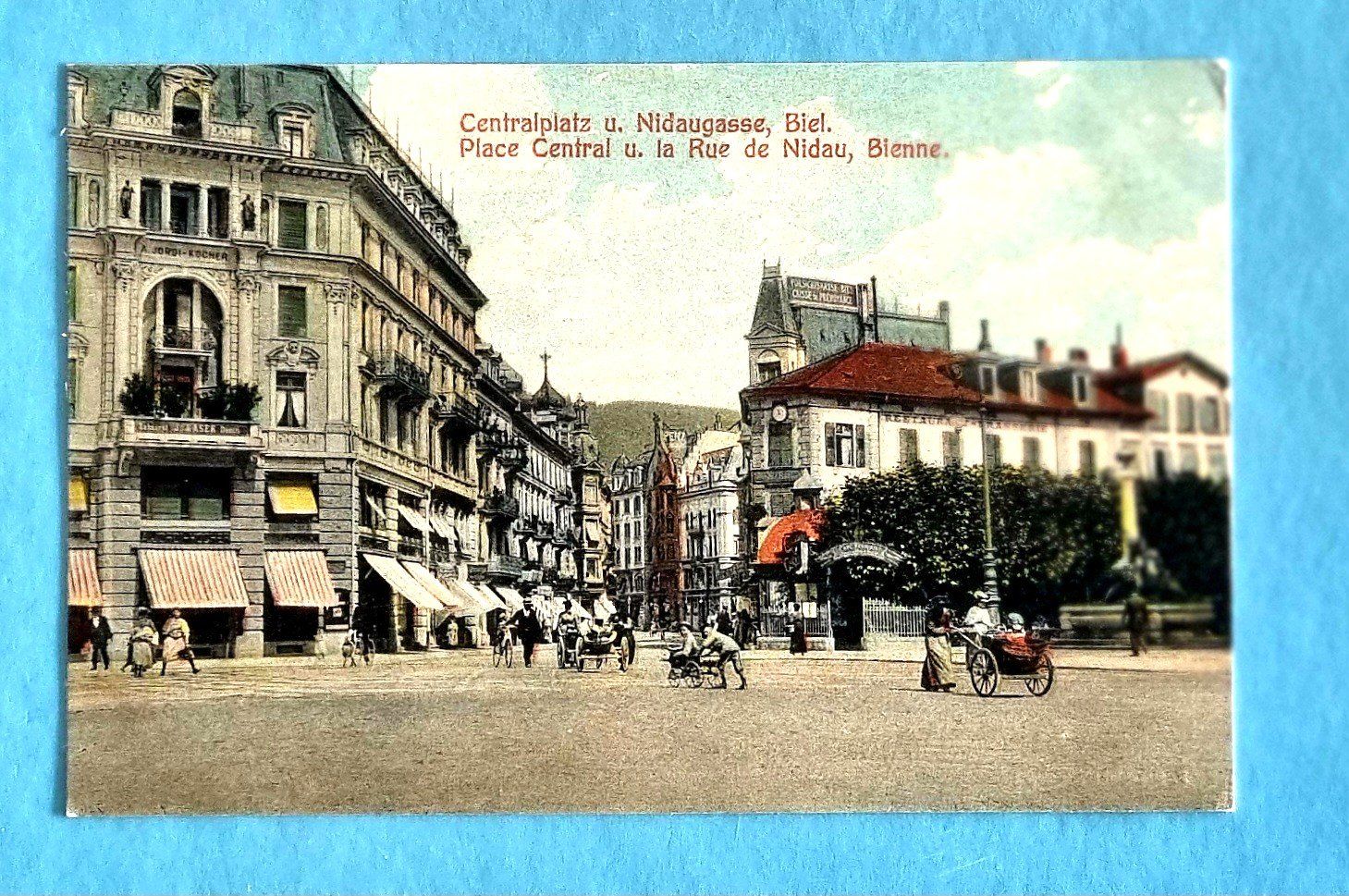 Ansichtskarten: Biel - Centralplatz - Nidaugasse – Gebraucht aus Rothrist von RROENK