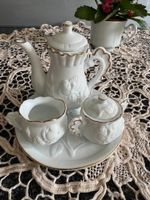 Romantisches Miniaturservice – Rosen, Gold, Vintage
