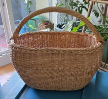 Grosser ovaler Weidenkorb mit Henkel – L 52 cm