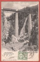 Zermatt - Gornergratbahn auf Findelenbachbrücke - 1905