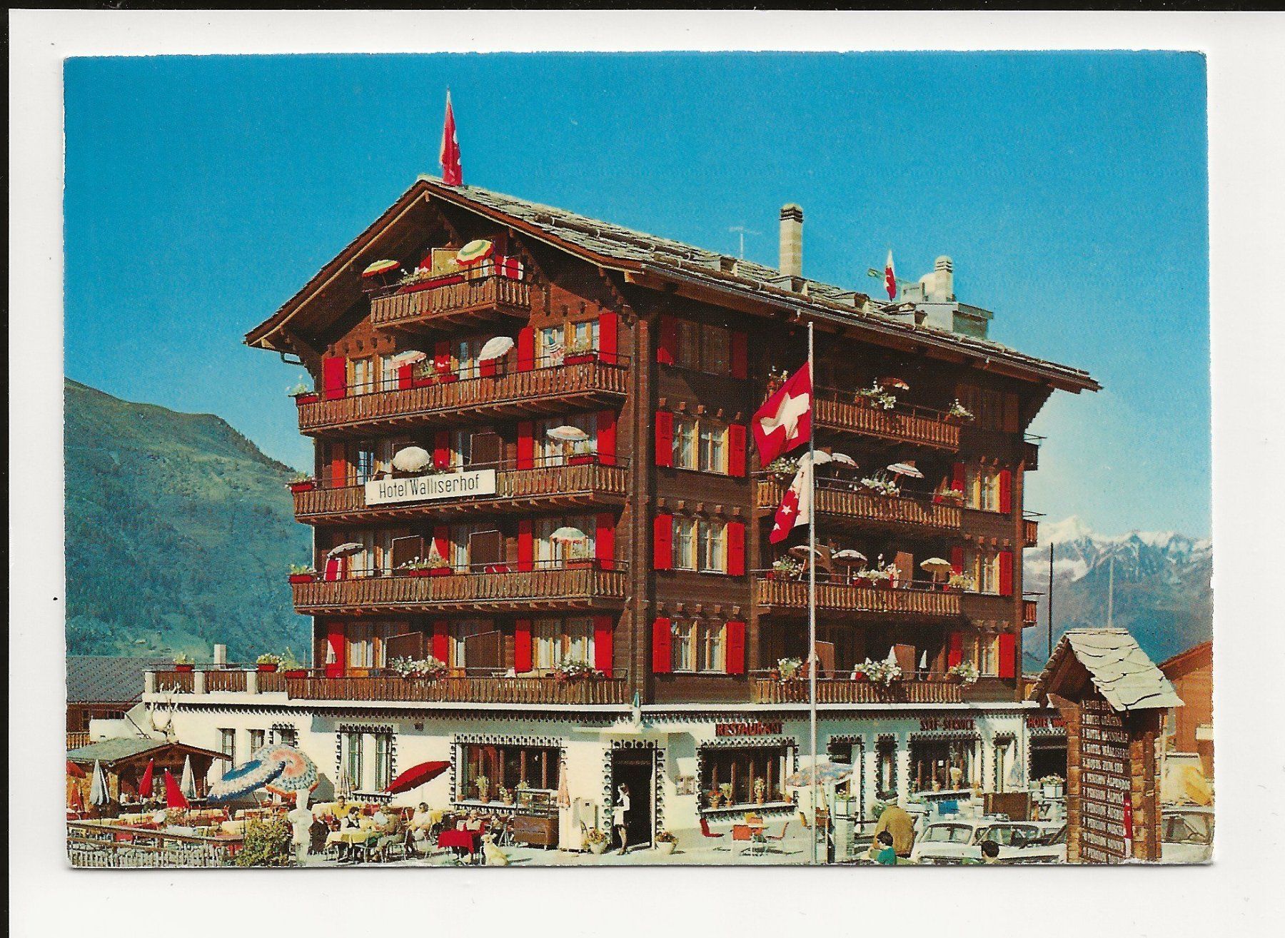 Cartoline postali: AK 1972 Hotel Walliserhof, Grächen – Usato da Greifensee venduto da 315WDO