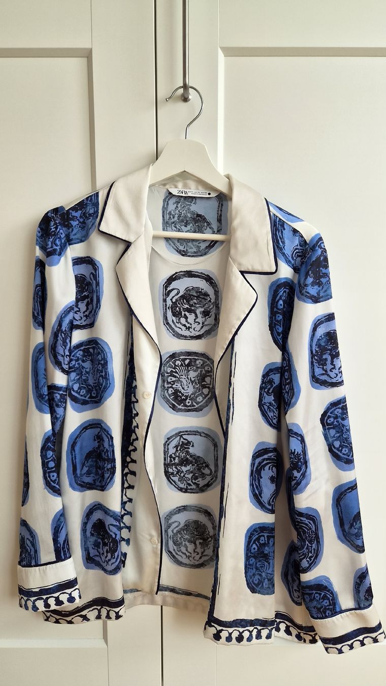 Zara Camicette: Blau Weisse Bluse Zara – Usato da Wetzikon ZH venduto da ELIVNE
