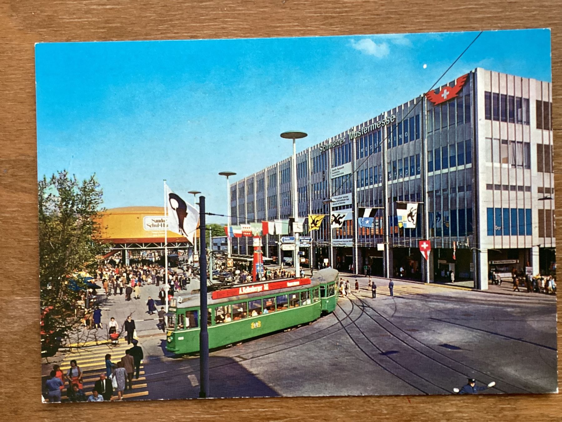 Cartes postales: AK Basel. Mustermesse, Tram – D'occasion à Zürich par Tolima194