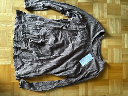 Langarmshirt braun Basic für Damen