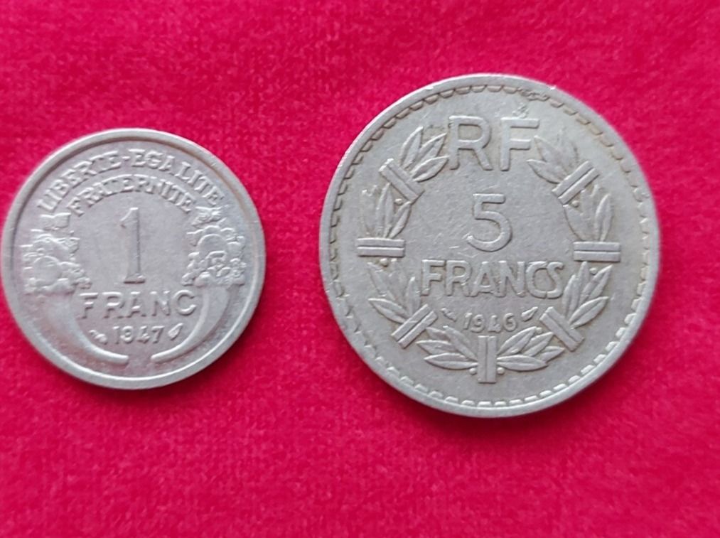 Alle Münzen: 5 Francs und 1Francs Stück – Gebraucht aus Helgisried von zuegli.24