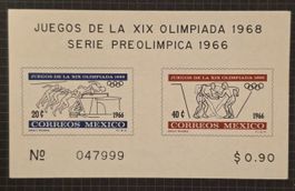 Mexiko 1966 Vor-Olympia Block MNH Postfrisch Diego Rivera