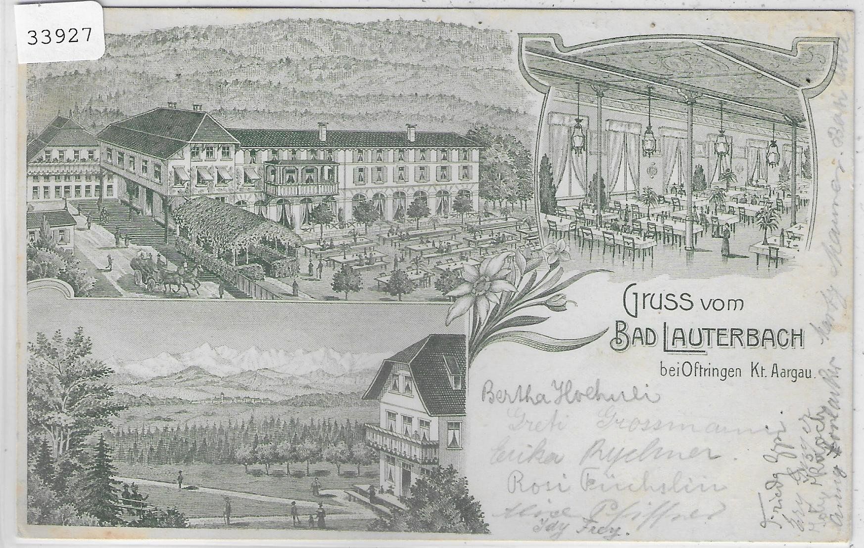 Cartoline postali: Gruss vom Bad Lauterbach bei Oftringen - Litho – Usato da Ettingen venduto da Kartenplanet