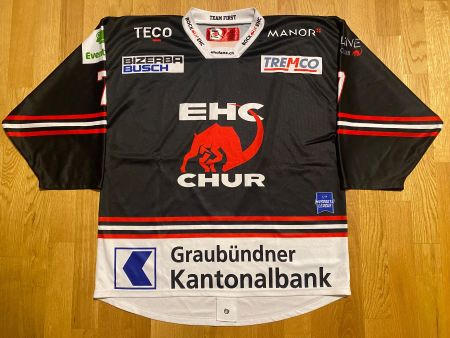 MATCH WORN EHC CHUR # 7 BLEIKER TRIKOT 2017/18 XL