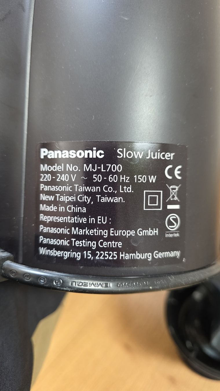 Elettrodomestici da cucina: Panasonic Slow juicer MJ-l500 – Usato da Möhlin venduto da chappemeier 2