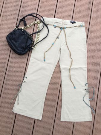 Pantalon 3/4 beige & ceinture from USA