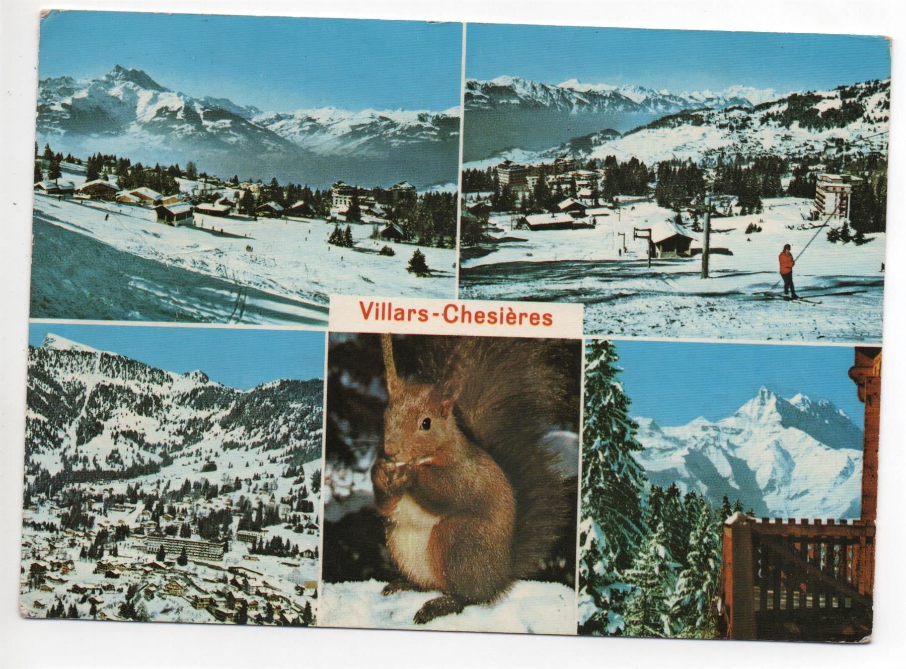 Ansichtskarten: VILLARS-CHESIÈRES Skilift – Gebraucht aus Jona von philajona