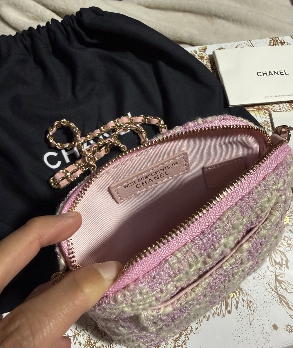 Chanel Borse da donna: Chanel Pink Houndstooth Tweed Bag – Nuovo e nell'imballaggio originale da Luzern venduto da sas_r89l 2