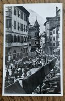 Bolzano, Piazza Erbe, Obstmarkt  1953, n. Riehen z. Baur