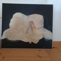 Akt Gemälde blondes Mädchen