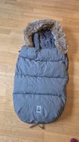 Babycab Stroller Footmuff Grey with Faux Fur Trim
