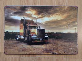 Plaque en métal vintage USA Truck