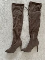 Overknees Wildleder braun