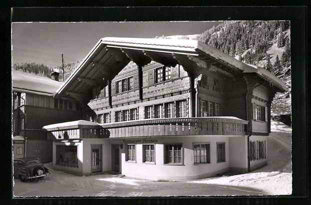 Cartoline postali: Adelboden, Restaurant Sternen im Winterk – Usato da Berlin venduto da bartko-reher