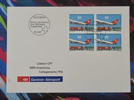 CL28 Enveloppe + Timbre Suisse 1987