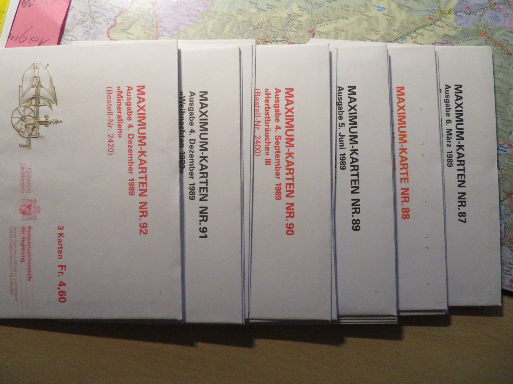 Tutti i francobolli: Liechtenstein MK + FDC1989 87-92 – Nuovo e nell'imballaggio originale da Untereggen venduto da Geobrocki