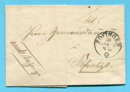Faltbrief von Zofingen nach Safenwyl 1863