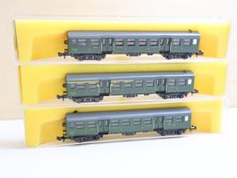 Minitrix 3 x SNCF Personenwagen Set N 3023/24/25