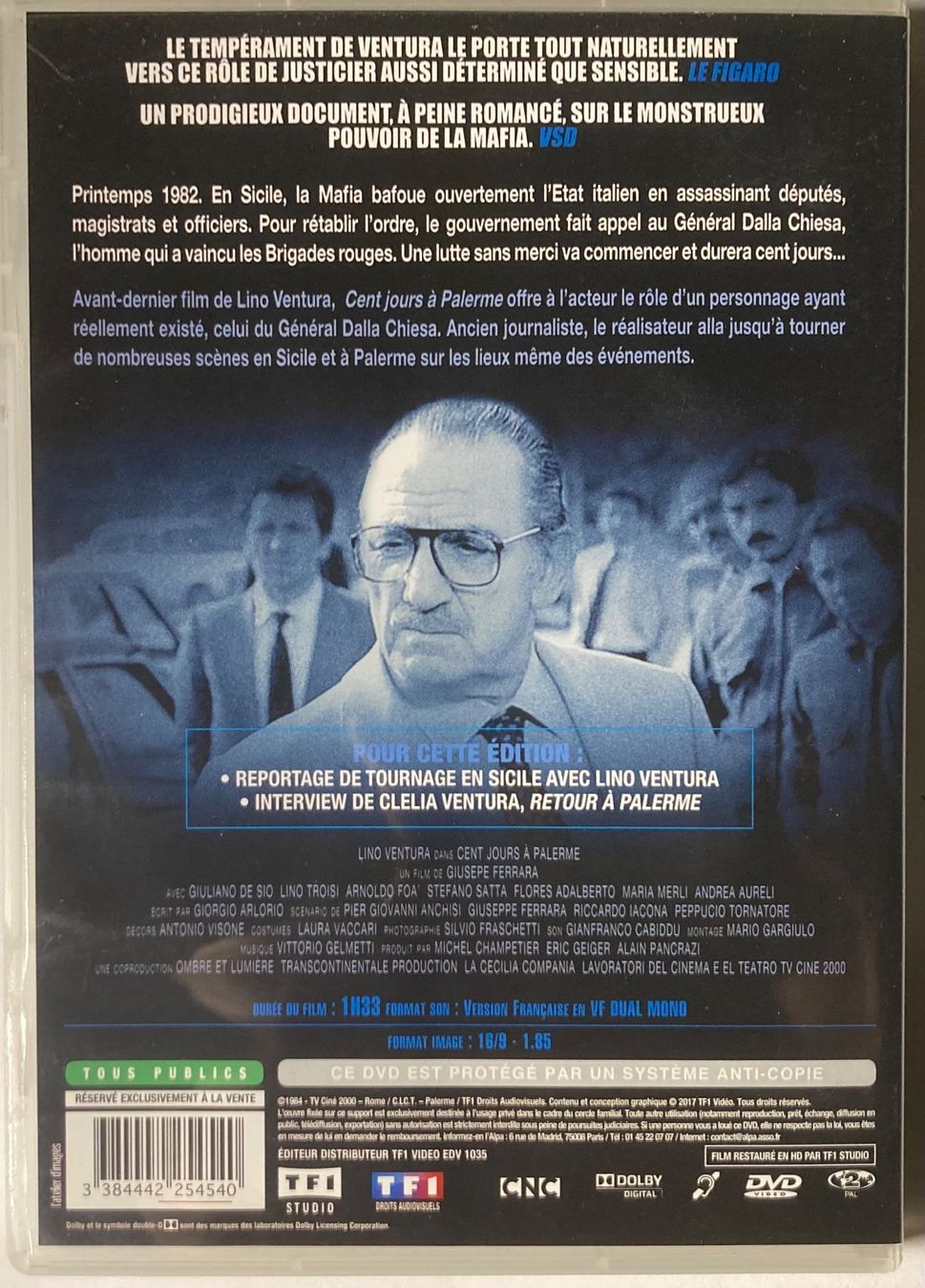 Alle DVDs: LINO VENTURA - CENT JOURS À PALERME – Gebraucht aus Poliez-Pittet von Newtown-Records 1