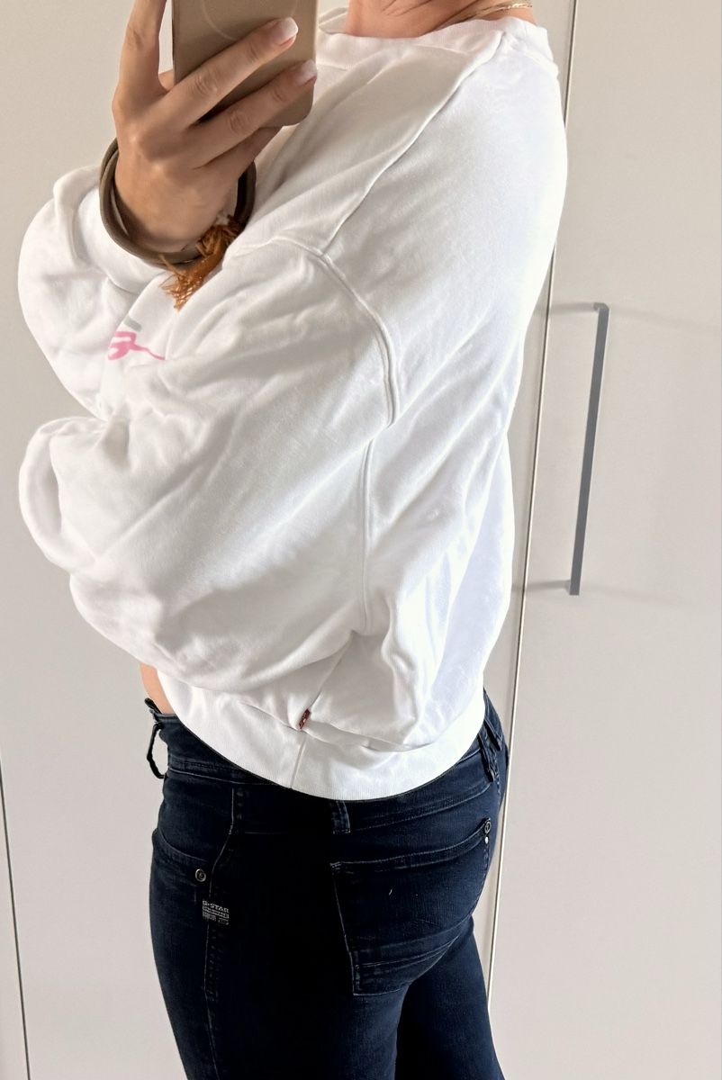 Levi's Pullover & Sweatshirts: Levi's Pullover 501 Blues Weiss M XL oversized Pulli hoodie  – Gebraucht aus Staad SG von Chirrari 1