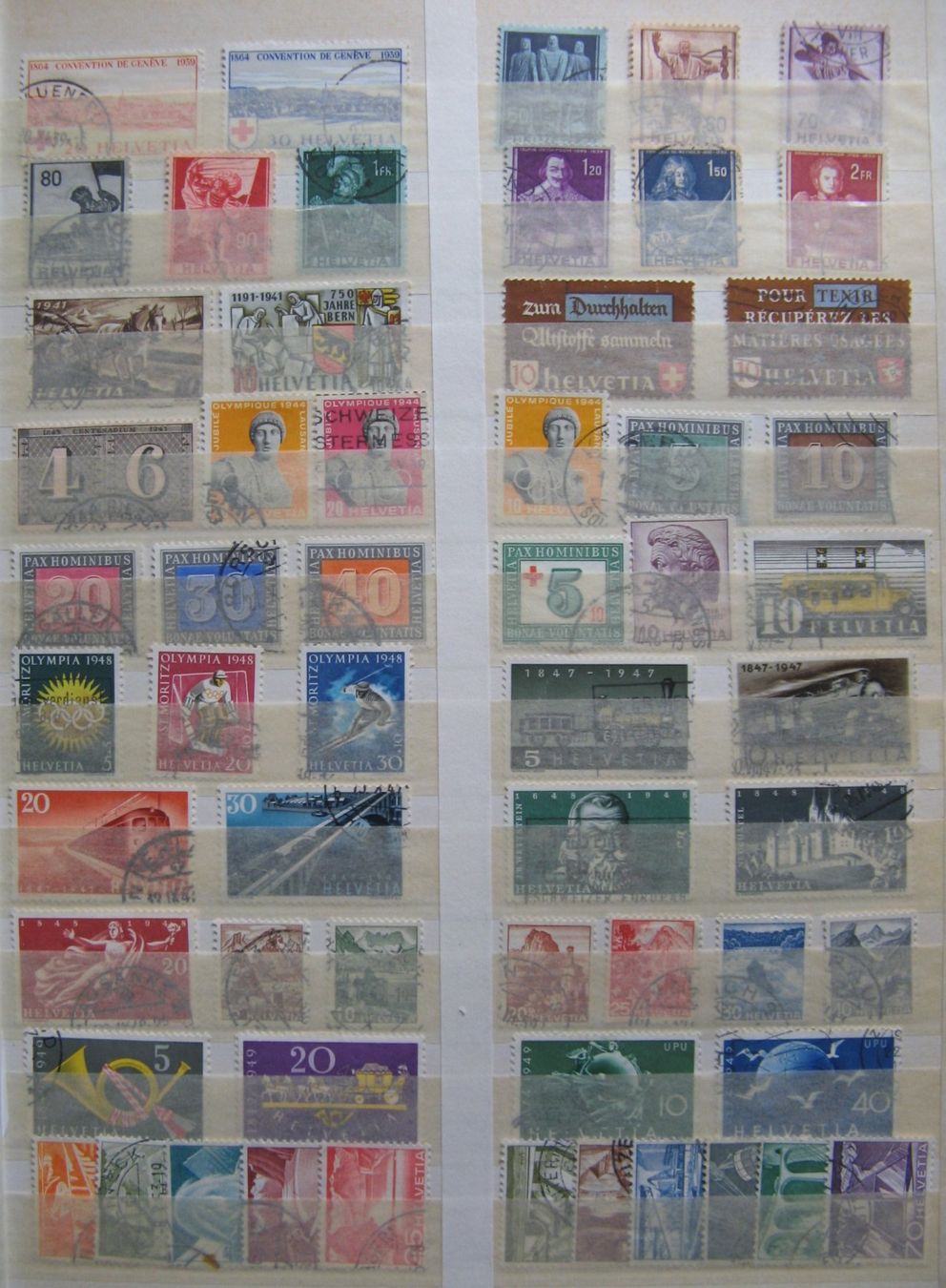Alle Briefmarken: 1939 - 1976 Frei- und Werbemarken gestempelt – Gebraucht aus Frauenfeld von Interessent1