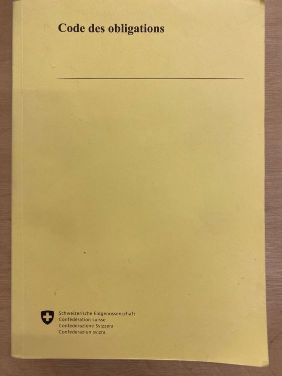 Code des obligations suisse co gebraucht in basel f r chf 1 mit